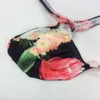 メンズセクシーなひもの膨らんだパウチTバックグレープスマージャー花の花の花のプリントストレッチのジャージーG4034男性の下着