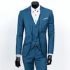 Abiti da uomo Blazer Uomo Set 3 pezzi Giacca + Pantaloni + Gilet Costume di marca Abbigliamento Abito formale Abito da sposa per Homme Smoking da sposo d'affari 1