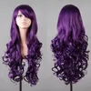 Multicolor Tanie kobiety syntetyczne włosy peruka mody anime odporne na ciepło włosy 80cm długie wavy cosplay peruki do Halloween Party Nightchlub