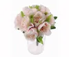 Abbastanza affascinante bouquet di seta artificiale fiore peonia bouquet da sposa peonia per bouquet da sposa decorazione della festa nuziale
