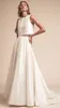 Bhldn Spring 2018 Land Trouwjurken Twee stukken Robe de Mariee Satijn Vintage Wedstappen Bow Back Back