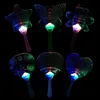 LED luminous fan, plastic colorful flash, acrylic transparent fan, summer stall, night market, toy gift