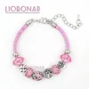 New Arrival Wholesale Breast Cancer Jewelry Family Tree Pink Ribbon Breast Cancer Awareness Bracelets for Cancer Center Foundation Gift