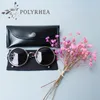 2021 الاستقطاب النظارات الشمسية خمر النساء نظارات العلامة التجارية تصميم جولة نظارات الشمس طلاء مرآة uv400 مع مربع والحالات