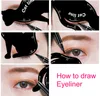 Cute Cat Eyeliner Stencil Zestaw do brwi szablon przewodnika maquiagem ramy do powiek Ramki karty narzędzia do makijażu 2pcsset7019783