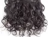 Mongoliska mänskliga jungfruliga hårförlängningar 9 stycken klipp i hår lockigt hår mörkbrun naturlig svart färg