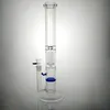 bong glass water pipe straight rube bong with comb perc 17'' straight glass bong with showerhead borosilicate Glass straight waterpipe