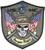 US MC Skull Semper Fidelis Patch 3.7x4 Inch Strijkijzer op Patches Geborduurde Badge Jas Motorcycle Club Biker Outlaw MC Patch