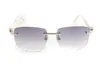 Los fabricantes de alta calidad producen gafas de sol sin marco, diseñadores de estilo 3524012-A, gafas, cuernos blancos, gafas de sol.