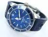 Nytt Superocean Heritage 46mm A17320 Blue Dial Mens Mechanical Automatic Watch Rubber Mens Sport Wrist Watches255C