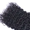 Afro Curly Brazilian Human Hair Weave Bundlar Jerry Curl 100 Human Hair Extensions Dubbel drunkna väft för svarta kvinnor