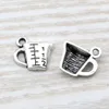 MIC 200st Ancient Silver Zink Eloy Measuring Cup Charm Pendants 14x 13 5mm DIY Jewelry A-105293P