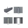 10X1 M ensembles/lot profilé d'angle en aluminium à 45 degrés pour ampoules LED et profil de canal en V pour lampes de cuisine ou d'armoire LED