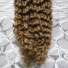 8 Light Brown Brazilian deep wave human hair keratin remy hair 100gstrands brazilian virgin curly i tip hair4014083