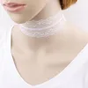 Black White Plain Lace Choker Necklace Gothic Vintage Wide Ribbon Handmade Neckless Jewelry Collar Nacklace For Women