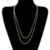 Mode 3MM 5MM 60CM 70CM hommes en acier inoxydable jaune or blanc plaqué or Hiphop chaîne à maillons cubains collier unisexe pour hommes femmes 2517