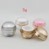 Wholesale- 30pc/lot 0.17oz empty sample Cosmetic Cream Jar container ,Cosmetics Packaging,5g Acrylic Ball shape cream Jar container,