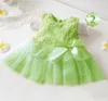 2017 Baby girl bow dress princess dress children lace patchwork sleeveless dresses flower girl party dress kids fashion clothing