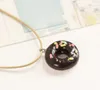 Good A++ Donut small fresh girlfriend necklace cartoon clavicle chain simple jewelry ceramic WFN500 (with chain) mix order 20 pieces a lot