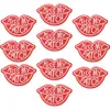 10 pièces Kiss my patchs pour vêtements fer brodé patch applique fer coudre sur patchs accessoires de couture pour vêtements de bricolage