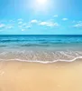 10x10ft Sea Beach Themed Backdrop Vinyl Sunshine White Clouds Blue Sky Summer Holiday Kids Children Wedding Scenic Photography Backgrounds