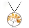 Hot sale Exaggerated natural crystal pendant life tree necklace necklace gravel pendant WFN074 (with chain) mix order 20 pieces a lot