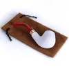 The White Jade Red Tail Holder Detachable Meerschaum Pipe