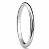 White Tungsten Carbide Trouwring Engagement Bands Vintage Mens Dames 2, 3, 4, 5, 6mm Hoge Poolse Dome Wedding Band Mode-sieraden