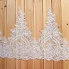 par cour 54 cm de large blanc voile de mariée français broderie dentelle garniture robe de mariée dentelle décoration de fête avec paillettes en PVC8069039