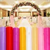 1.5m Wide 30m/roll White Organza Tulle Yarn Party Decor For Romantic Wedding Backdrop Supplies Ornament