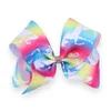 12pcs 8 Inch Unicorn Jojo Bows Unicorn Birthday Party Supplies Alligator Clips Jojo Bow Unicornio Prints Hair Bows Unicorn Party F7434395