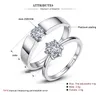 Silver Diamond Ring Miłośnicy Regulowany para biżuterii Pierścionki zaręczynowe dla kobiet Wedding Fashion Biżuter