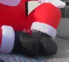 Yüksek kaliteli 3 metre yüksekliğinde dev, yer şişirilebilir Noel Baba'da oturuyor Noel Baba dekorasyon veya reklam için mağazada