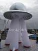 4,5 m lange geweldige gigantische opblaasbare UFO Dome Silver Flying Saucer Dome voor evenementdecoraties