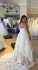 Plus Storlek Lace A-Line Bröllopsklänningar 2017 Sweetheart Ruched Top Beaded Sash Long Bridal Gowns Custom Made Kina EN11101