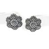 2016 Crystallised Floral Earring Studs 100% 925 Sterling Silver earring Fit Pandora Charms earring Authentic DIY Bead Fine Jewelry