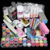 Nagelmanicure set groothandel- 42 acryl poeder vloeistof kunst kit glitter UV gel lijm tips borstel 2024