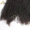 Peruwiańskie Włosy Uwagi Kinky Curly Virgin Human Hair Wątki Rozszerzenia Podwójna Wątek Naturalny Kolor 8 "-34" 3 sztuk / partia Wiązki Włosów Bellahair