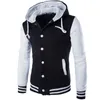 Wholesale- New Jacket Men Veste Homme 2016 Fashion Hooded Design Mens Slim Fit College Baseball Jacket Casual Brand Bomber Varsity Jacket