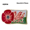 Poppy Flower Lapel Pin Badge 10pcs a lot pin badge 2805