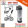 Factory Sale Water Bottle Bateria 24V Electric Bike Li Ion Battery Pack 24V 18Ah Lithium Battery with Cargador Para Bateria BMS