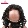 360 Lace Frontal peruk 22 * ​​4 * 2 Brasiliansk Loose Deep Wave Mänskliga hår för Black Women Greatemy Full Lace Band Frontal med Baby Hair