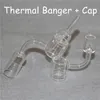 XXL Doublewall Quartz Thermal Banger Nail Holices + Bubble Carb Cap 10mm 14mm 18mm Masculino / Feminino Duplo TubteretherMal Bangers para Bongs