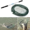 Rundram Folding Fiske Landing Net Aluminium 3 Sektion Utökad polhandtag Fiskehanteringsutrustning Tillbehör