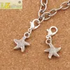 Dancing Flake Star Starfish Sea Charms 100 pz / lotto 12 7x29 5mm Argento antico Cuore Chiusure per aragosta galleggiante per Glass Living C1232497