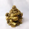 Pur Cuivre Chaise Sit Maitreya Articles d'Ameublement Rire Bouddha staty