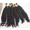 Top A Braiding Hair Bulk Deep Wave Bulk Hair for Micro Braids on Full Head 3 Bundles free DHL