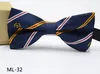 أزياء Bowtie 67 Color اضبط مشبك Men's Stripe Bowknot Tie ربطة ربطة عنق مهنية لعيد الأب عيد الميلاد 335D