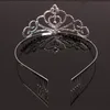 Enfeites de cabelo noiva enfeites meninas tiaras princesa crianças cocar de bebê cristal diamante coroa pente por atacado