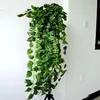 90cm Konstgjord hängande vinstockar Fake Green Leaf Garland Plant Heminredning (35 tum Längd) 3 Stil för Välj
